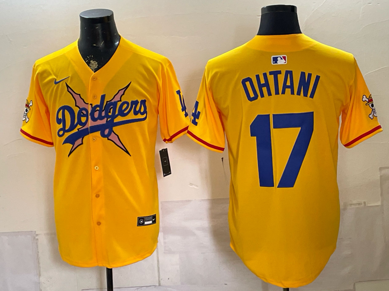 men Los Angeles Dodgers #17 Ohtani yellow Game 2026 Nike MLB Jersey 0716004